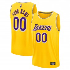 Подростковая Los Angeles Lakers Fanatics Gold Custom Fastbreak Jersey - Icon