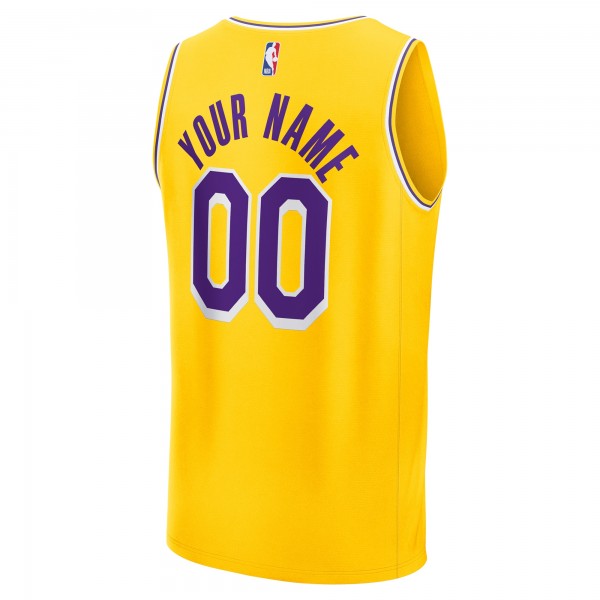 Подростковая Los Angeles Lakers Fanatics Gold Custom Fastbreak Jersey - Icon