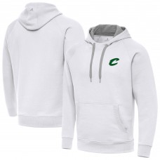 Cleveland Cavaliers Antigua White St. Patricks Day Victory Raglan Pullover Hoodie