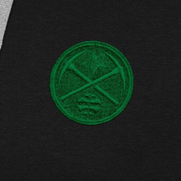 Толстовка Denver Nuggets Antigua Black St. Patricks Day Victory Raglan