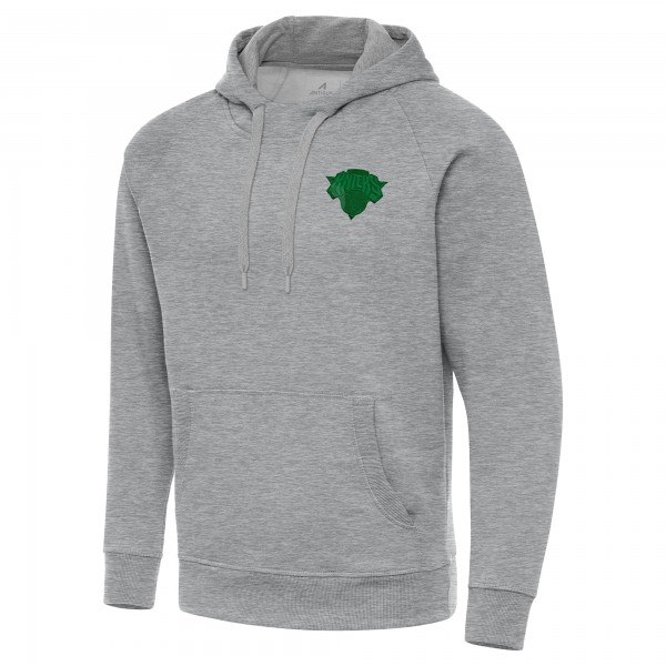 Толстовка New York Knicks Antigua St. Patricks Day Victory Raglan - Heather Gray
