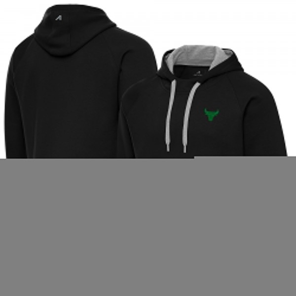Толстовка Chicago Bulls Antigua Black St. Patricks Day Victory Raglan