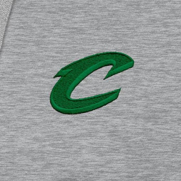 Cleveland Cavaliers Antigua Heather Gray St. Patricks Day Victory Raglan Pullover Hoodie