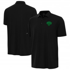 New York Knicks Antigua Black St. Patricks Day Era Polo