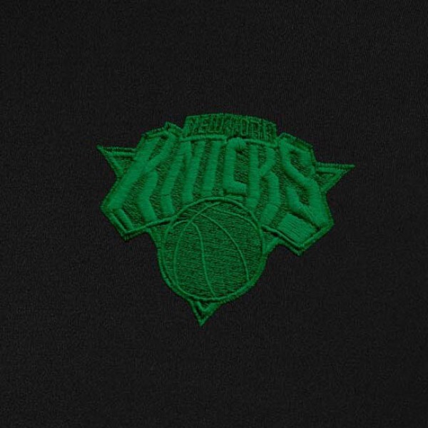 New York Knicks Antigua Black St. Patricks Day Era Polo