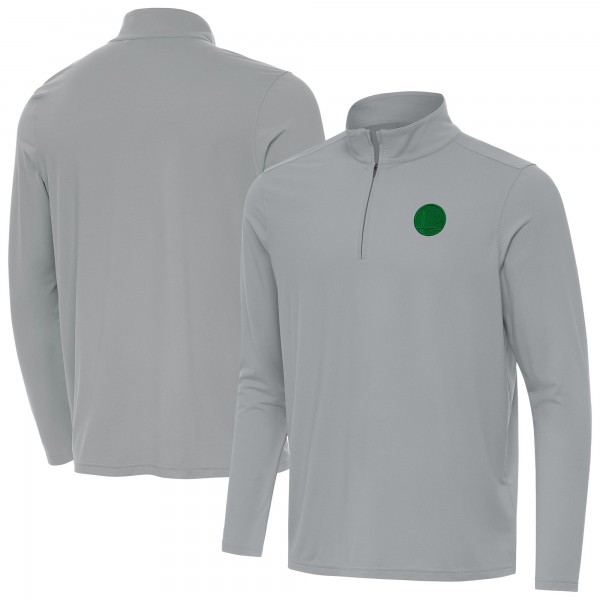 Кофта на короткой молнии Golden State Warriors Antigua St. Patricks Day Intent - Gray