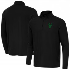Кофта на короткой молнии Milwaukee Bucks Antigua St. Patricks Day Intent - Black