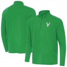 Кофта на короткой молнии Milwaukee Bucks Antigua St. Patricks Day Intent - Kelly Green