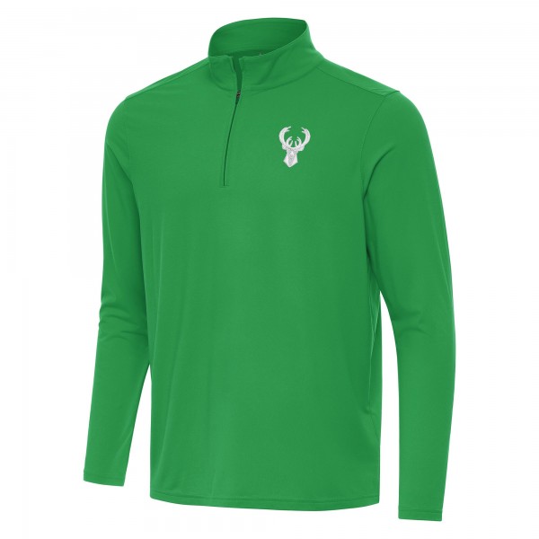 Кофта на короткой молнии Milwaukee Bucks Antigua St. Patricks Day Intent - Kelly Green