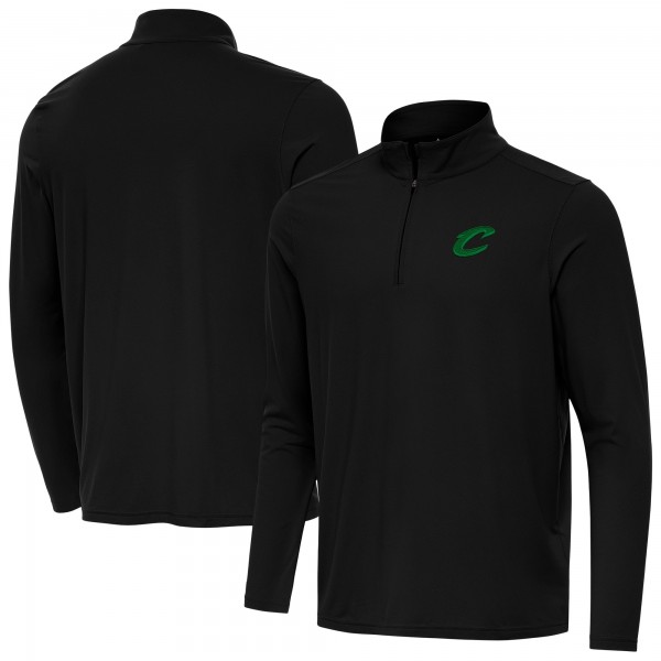 Cleveland Cavaliers Antigua Black St. Patricks Day Intent Quarter-Zip Jacket