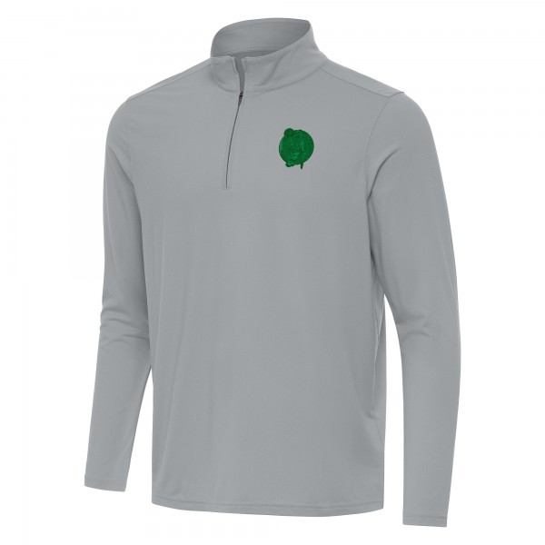 Кофта на короткой молнии Boston Celtics Antigua St. Patricks Day Intent - Gray