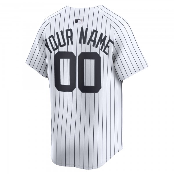 New York Yankees Nike White Home Limited Custom Jersey