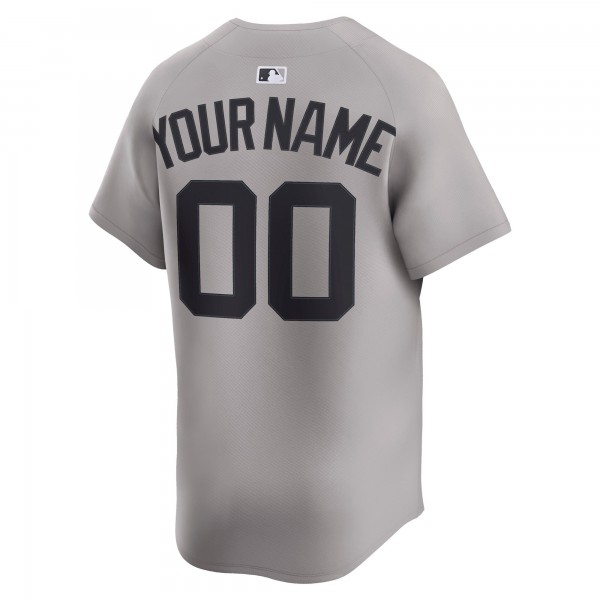New York Yankees Nike Gray Away Limited Custom Jersey