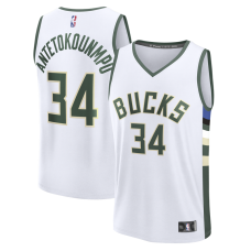Джерси Milwaukee Bucks Giannis Antetokounmpo Fanatics White Fast Break Replica Player - Association Edition