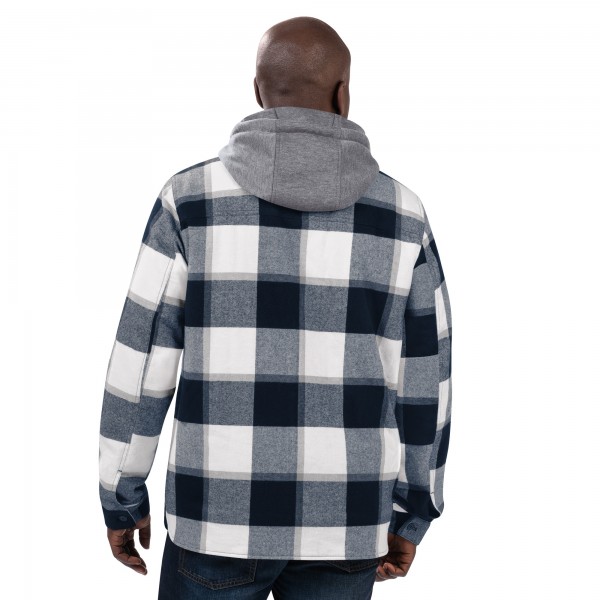 New York Yankees Starter Navy Plaid Full-Zip Hoodie Jacket
