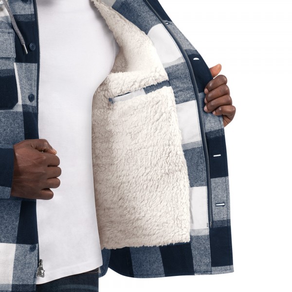 New York Yankees Starter Navy Plaid Full-Zip Hoodie Jacket