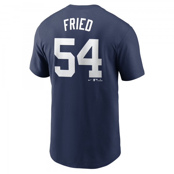 New York Yankees Max Fried Nike Navy Fuse Name & Number T-Shirt