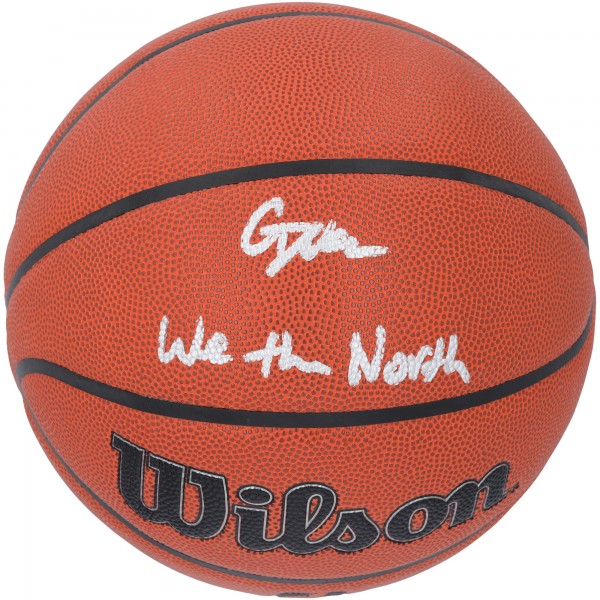 Gradey Dick Toronto Raptors Autographed Fanatics Authentic Wilson Authentic Series Indoor/Outdoor Basketball with We the North Inscription