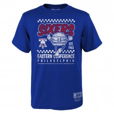 Подростковая Philadelphia 76ers Mitchell & Ness Royal Concession Food Character T-Shirt
