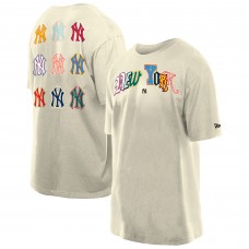 New York Yankees New Era Cream Ransom Note Oversized T-Shirt
