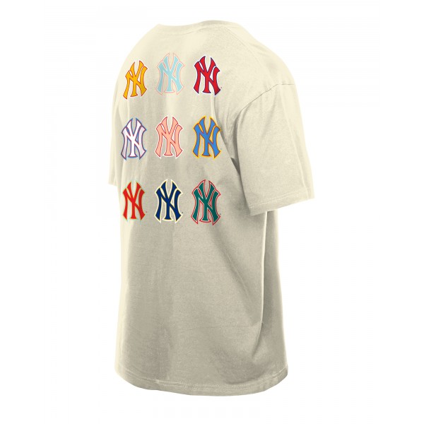 New York Yankees New Era Cream Ransom Note Oversized T-Shirt