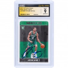 Jayson Tatum Boston Celtics Autographed 2017-18 Panini Hoops #253 CGC Fanatics Witnessed Authenticated 9/10 Rookie Card