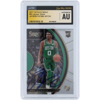 Jayson Tatum Boston Celtics Autographed 2017-18 Panini Select #93 CGC Fanatics Witnessed Authenticated Rookie Card