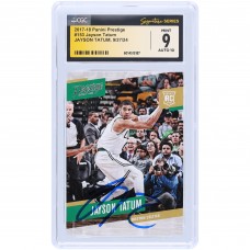 Jayson Tatum Boston Celtics Autographed 2017-18 Panini Prestige #153 CGC Fanatics Witnessed Authenticated 9/10 Rookie Card