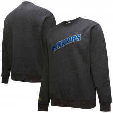Кофта Golden State Warriors Mitchell & Ness Black Black Out Collection Snow Washed Vintage Logo Pullover