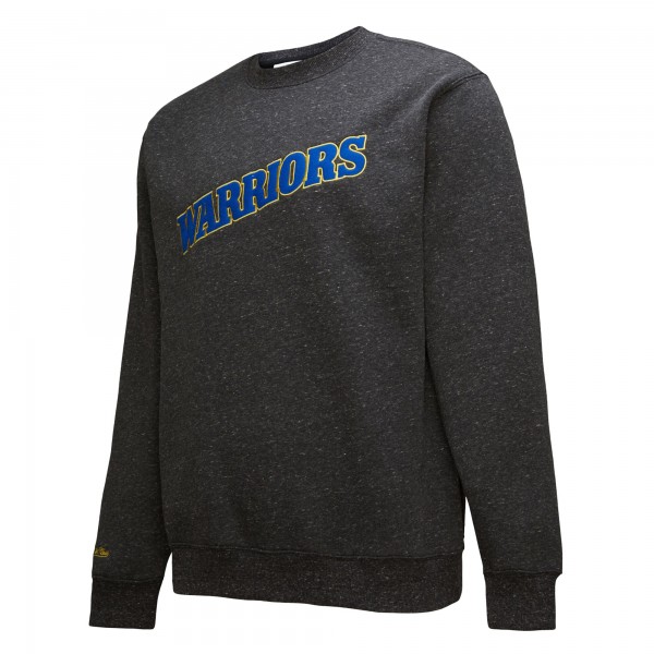 Кофта Golden State Warriors Mitchell & Ness Black Black Out Collection Snow Washed Vintage Logo Pullover