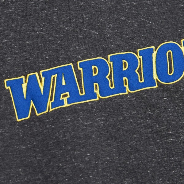 Кофта Golden State Warriors Mitchell & Ness Black Black Out Collection Snow Washed Vintage Logo Pullover