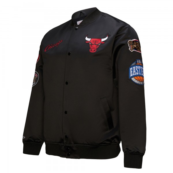 Куртка Chicago Bulls Black Hardwood Classics Blackout Collection Satin