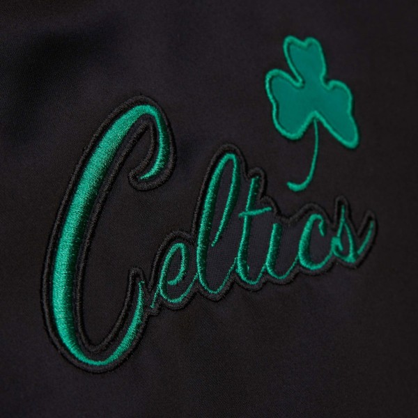 Кофта на молнии Boston Celtics Hardwood Classics Blackout Collection Satin - Black