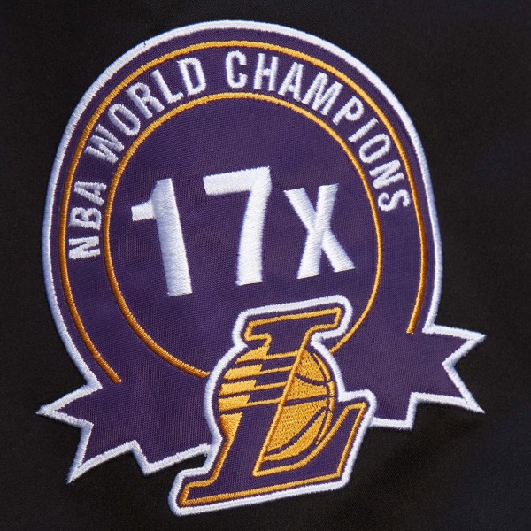 Бомбер Los Angeles Lakers Mitchell & Ness Blackout Collection Vintage Satin - Black
