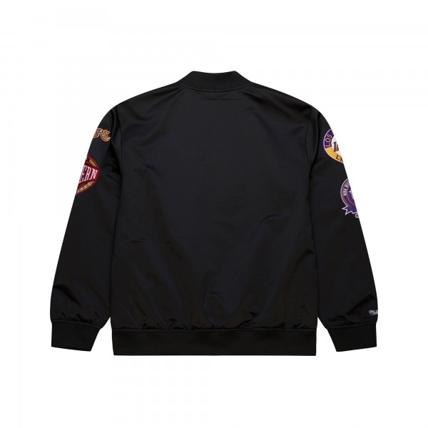 Бомбер Los Angeles Lakers Mitchell & Ness Blackout Collection Vintage Satin - Black