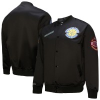 Куртка на кнопках Golden State Warriors Mitchell & Ness Black Blackout Collection Vintage Satin