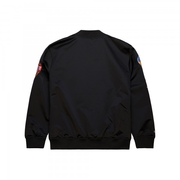 Куртка на кнопках Golden State Warriors Mitchell & Ness Black Blackout Collection Vintage Satin