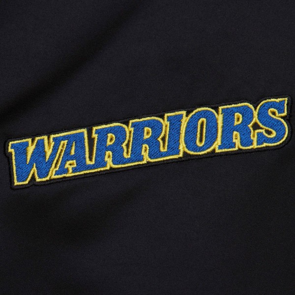Куртка на кнопках Golden State Warriors Mitchell & Ness Black Blackout Collection Vintage Satin