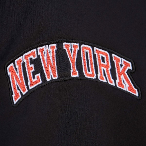 Кофта на молнии New York Knicks Hardwood Classics Blackout Collection Satin - Black