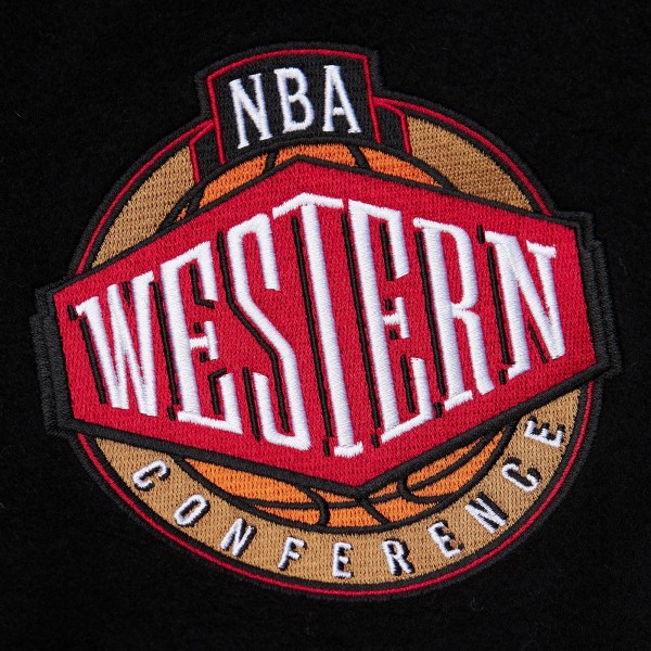 Бомбер Los Angeles Lakers Mitchell & Ness Hardwood Classics Blackout Collection Varsity - Black