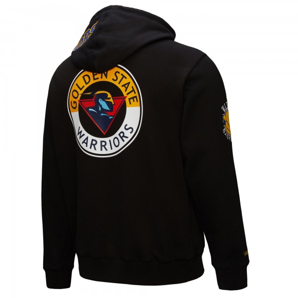 Golden State Warriors Mitchell & Ness Black Hardwood Classics Blackout Collection Pullover Hoodie