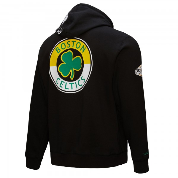 Толстовка Boston Celtics Mitchell & Ness Hardwood Classics Blackout Collection - Black