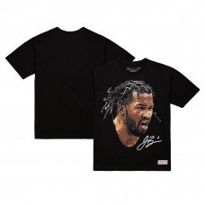 Футболка Unisex NBA Jalen Brunson Mitchell & Ness Black Real Big Face Player