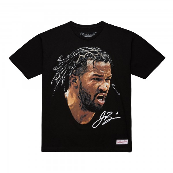 Футболка Unisex NBA Jalen Brunson Mitchell & Ness Black Real Big Face Player
