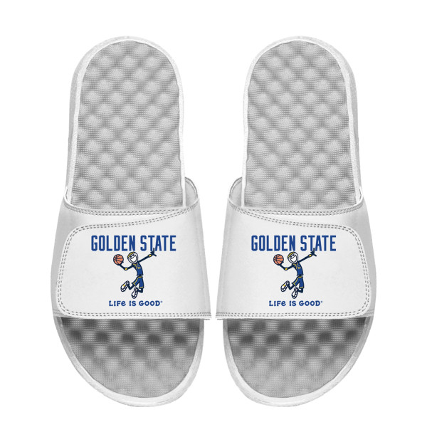 Golden State Warriors ISlide White Life is Good Slide Sandals
