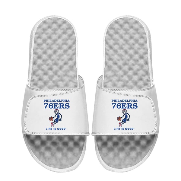 Детская Philadelphia 76ers ISlide White Life Is Good Slide Sandals