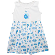 Детская Argentina National Team Vive La Fete Girls Impressions Artwork Tank Top Dress - White