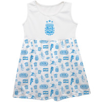 Детская Argentina National Team Vive La Fete Girls Impressions Artwork Tank Top Dress - White