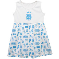 Детская Argentina National Team Vive La Fete Girls Impressions Artwork Tank Top Dress - White