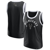 Milwaukee Bucks Fanatics Black Mesh Tank Top